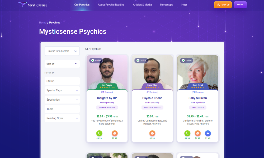 Mysticsense.com Psychic Reading Review